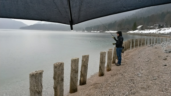 Angeln bei RegenWalchensee -- 21.  März 2015