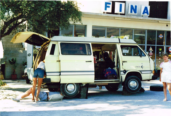 Mit dem VW-Bus in Griechenland, ca. 1987