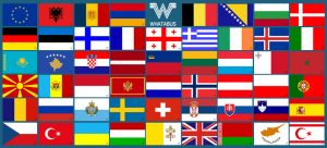 8 neue Flaggen Aserbaidschan, Iran, USA, Mexiko, Kanada, Brasilien,  Australien, Neuseeland je 8,5 x 5,5 cm - WHATABUS